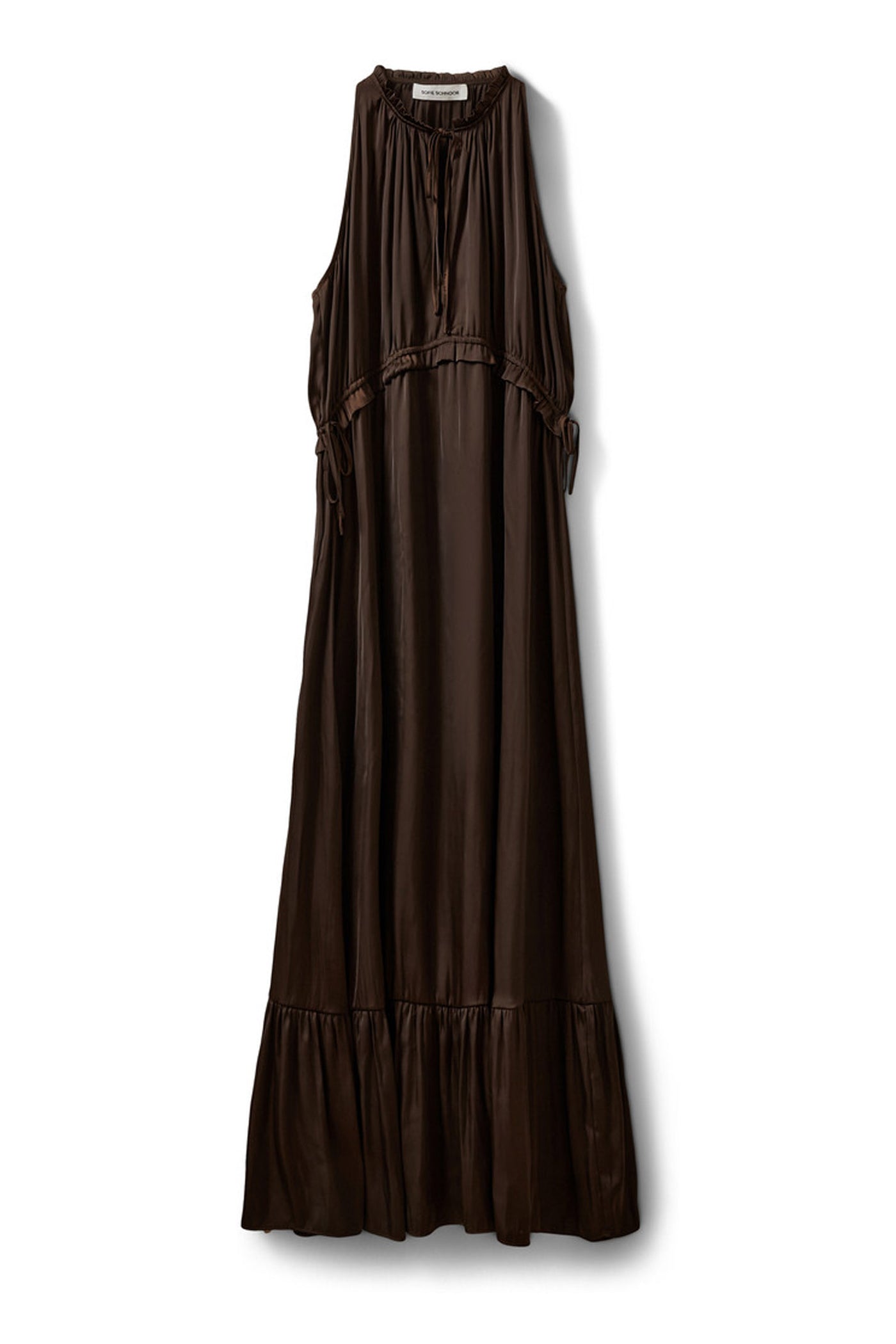 Melsw Halter Neck Maxi Dress Intense Brown - S262192