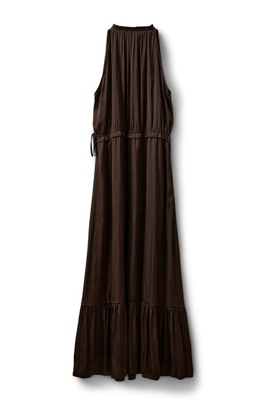 Melsw Halter Neck Maxi Dress Intense Brown - S262192 Thumbnail