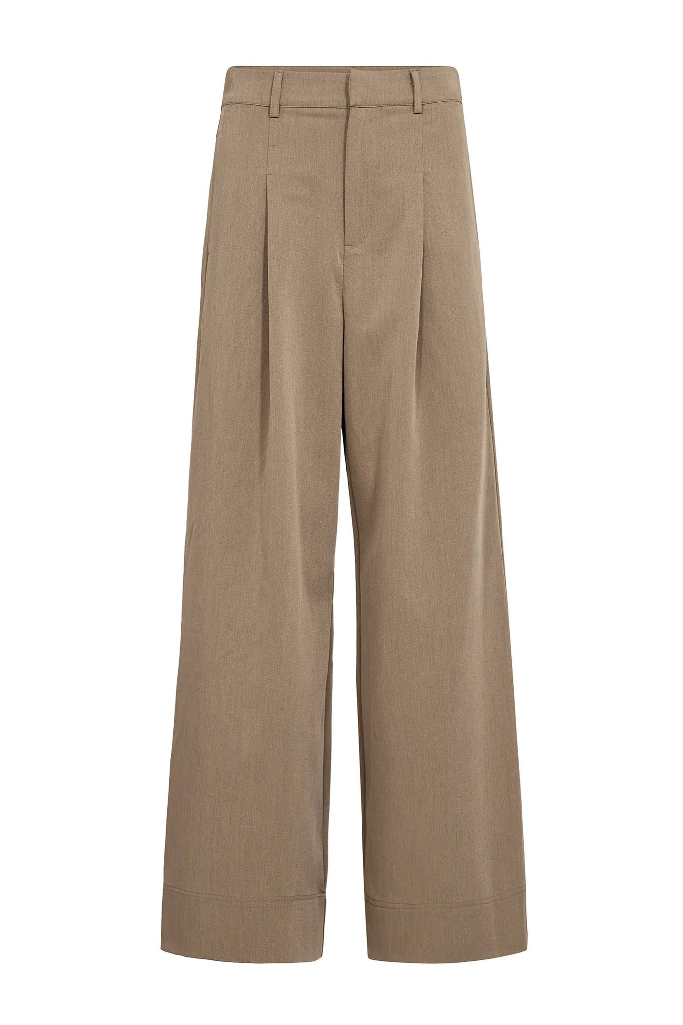 MelvaCC Pleat Pant 60011-Faded Khaki - 500675