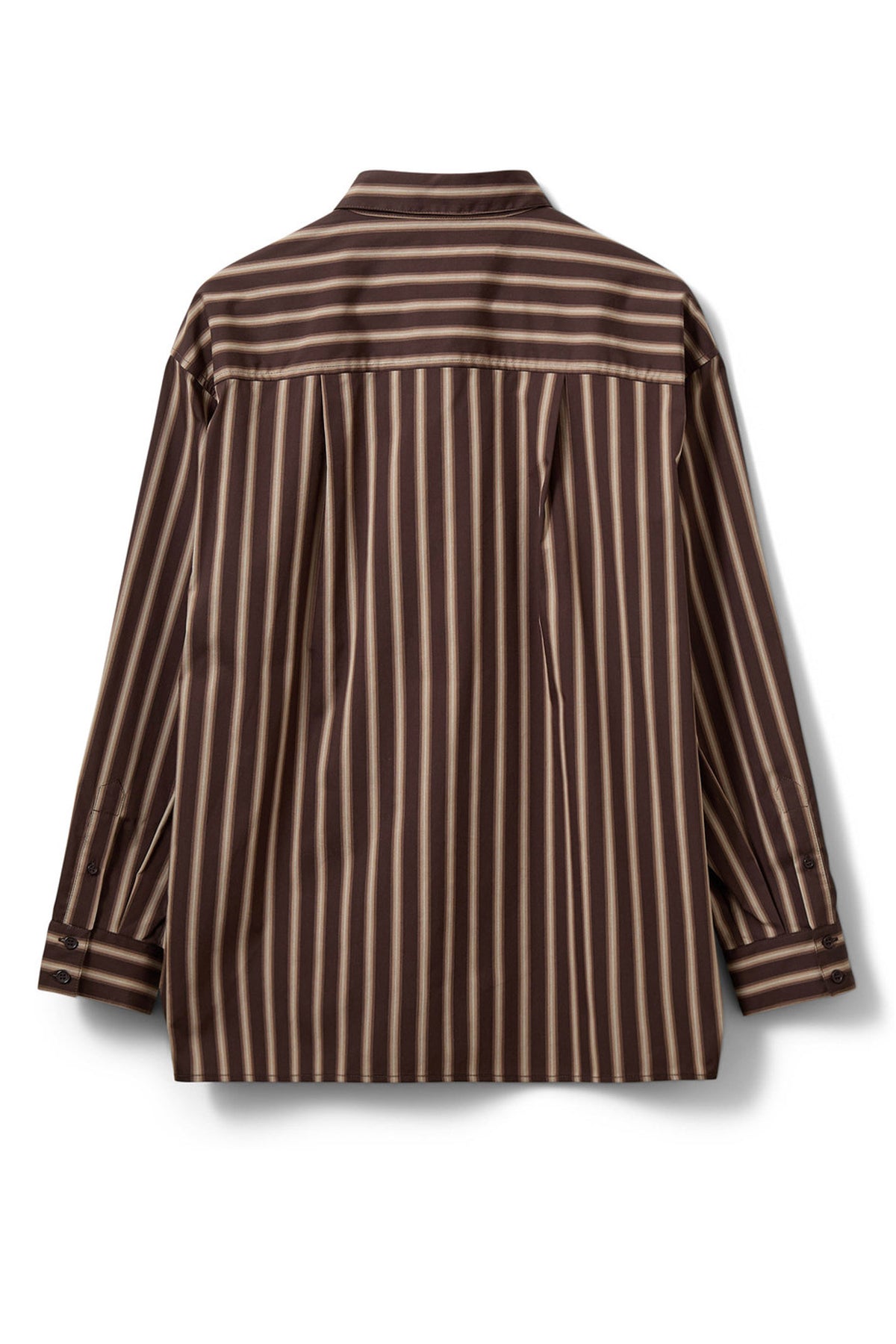 Mercysw Striped Oversized Shir Brown Striped - S263250