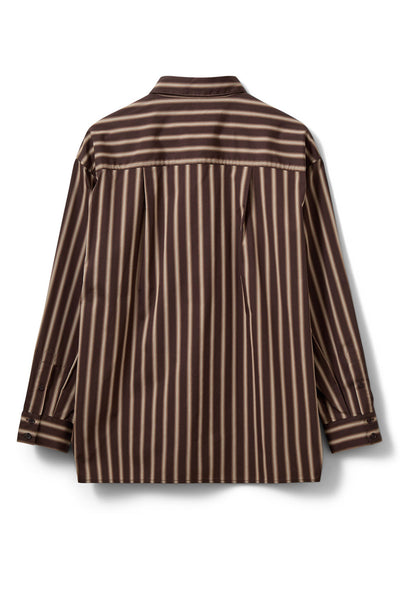 Mercysw Striped Oversized Shir Brown Striped - S263250 Thumbnail
