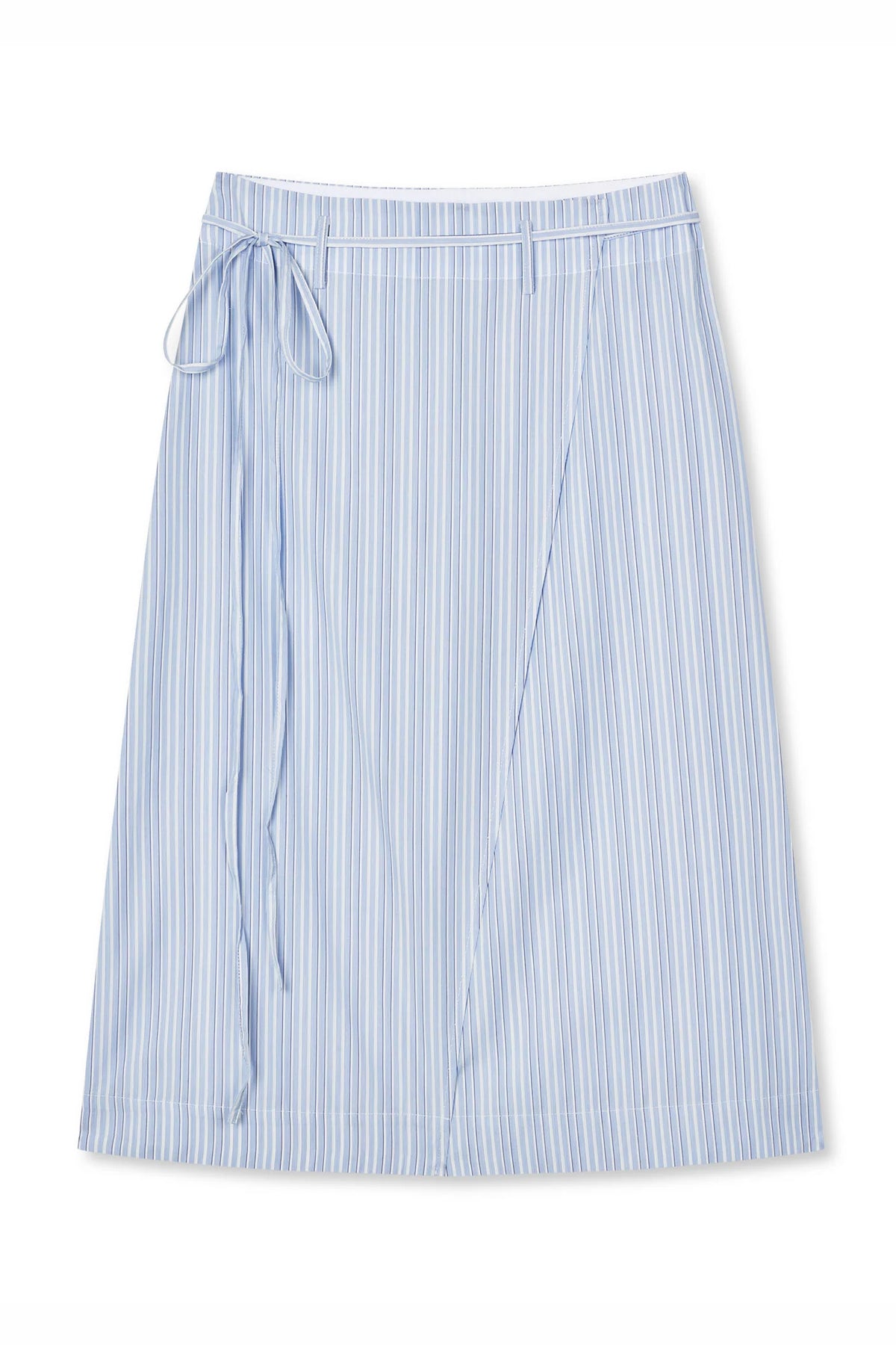 Mia Poplin Marty Wrap Skirt Pinstripe - 205694