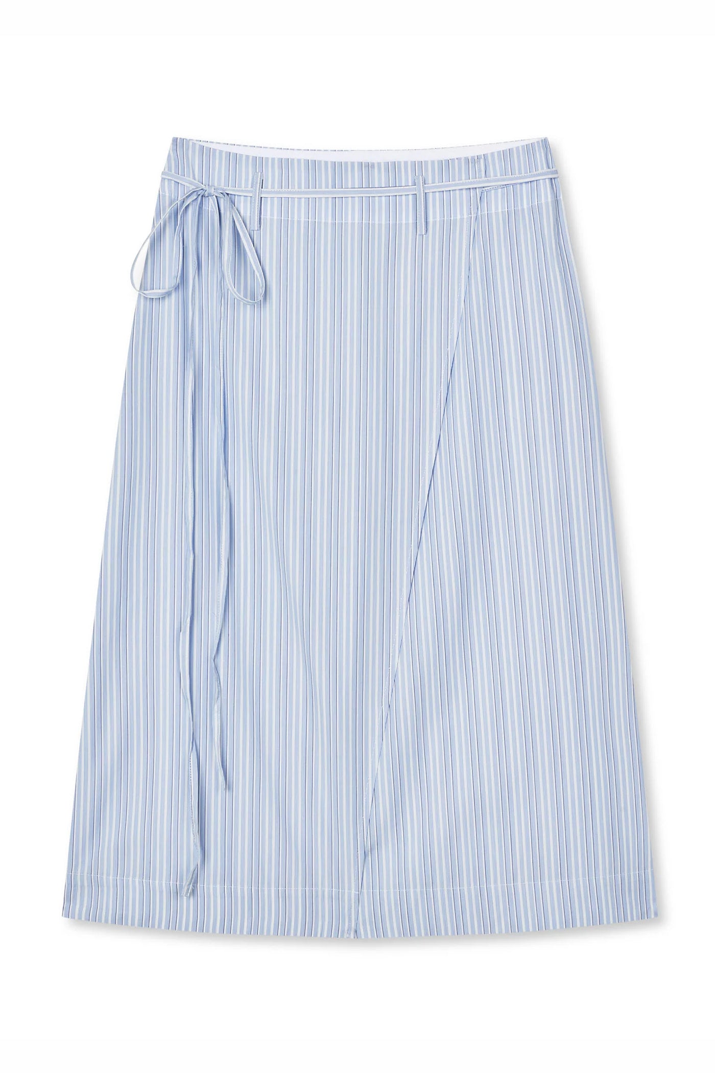 Mia Poplin Marty Wrap Skirt Pinstripe - 205694