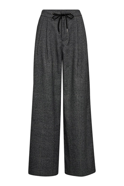 Michelle Check Tailor Tie Pant Grey - HL10305 Thumbnail