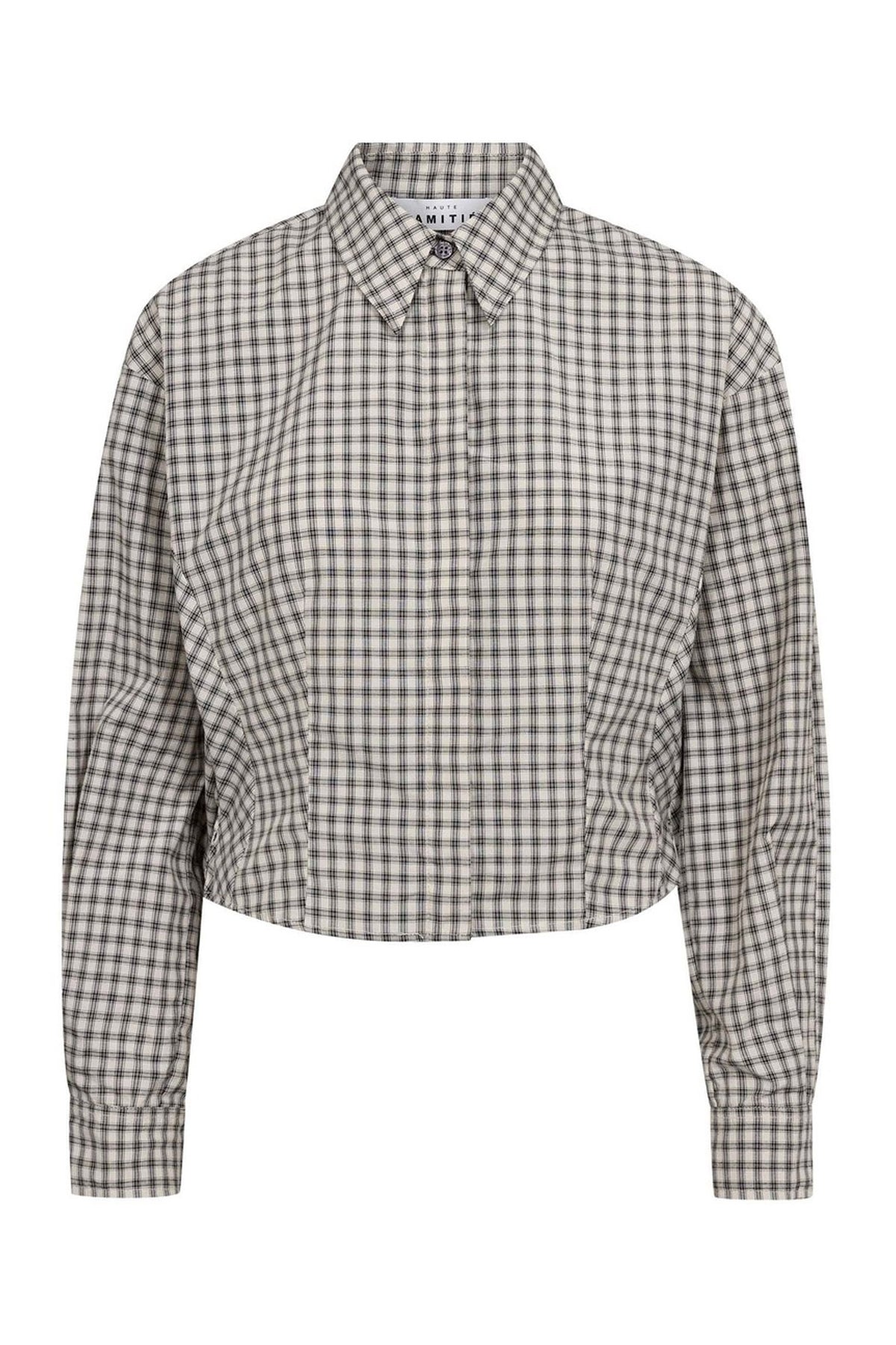 Mimosa Check Smock Shirt Grey Check - HL10815