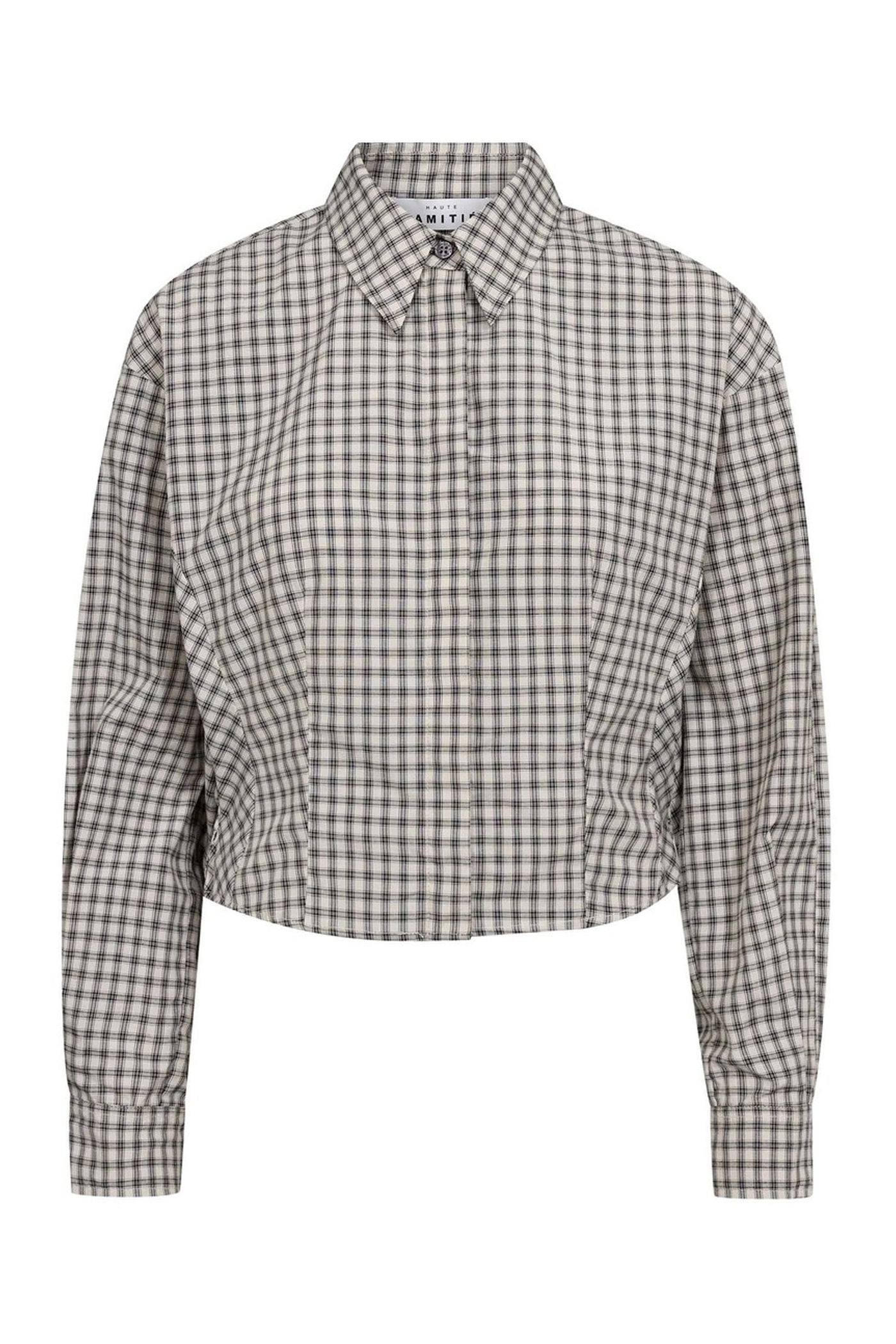 Mimosa Check Smock Shirt Grey Check - HL10815