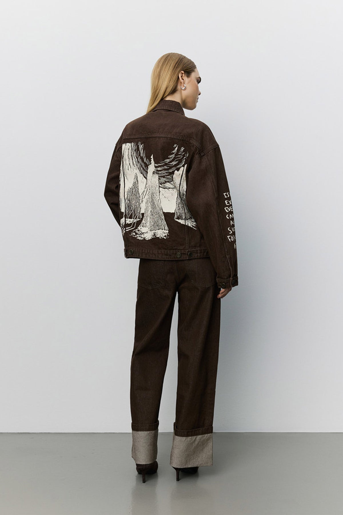 Mishasw Fold Up Jeans Dark brown - S263111