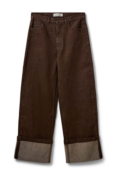 Mishasw Fold Up Jeans Dark brown - S263111 Thumbnail