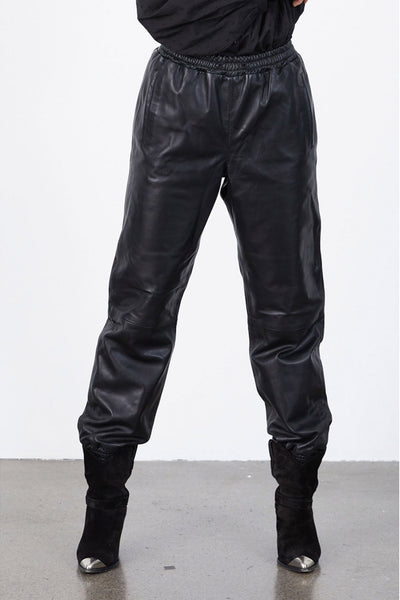 Mona Leather Pants 99 Black - 90044-2007 Thumbnail