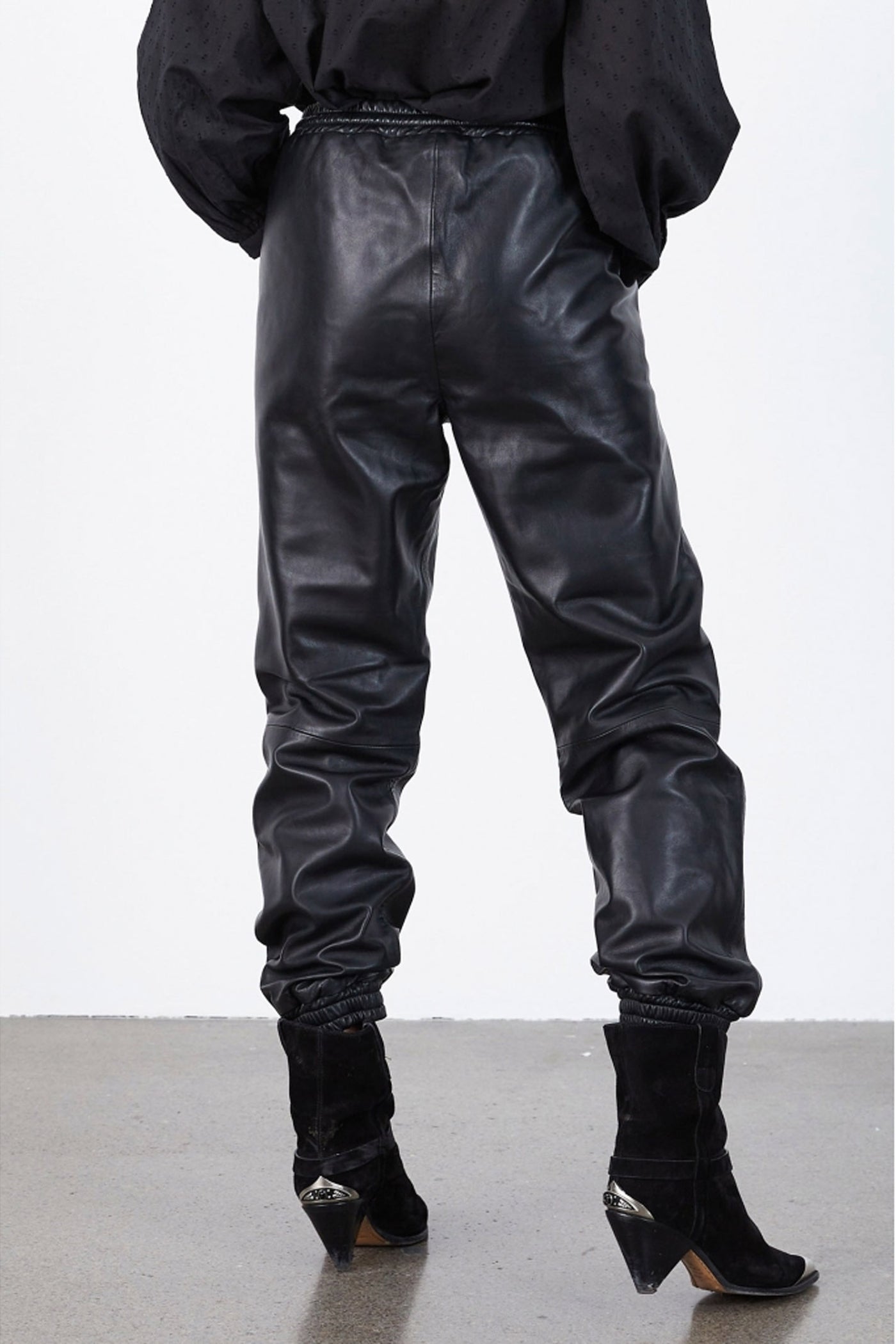 Mona Leather Pants 99 Black - 90044-2007