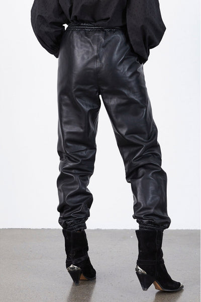 Mona Leather Pants 99 Black - 90044-2007 Thumbnail