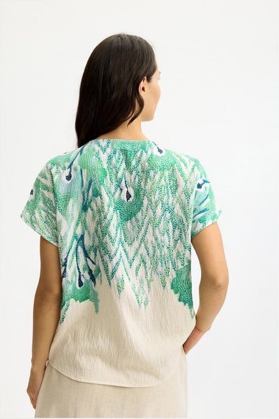 Monique blouse Green - 17153 Thumbnail