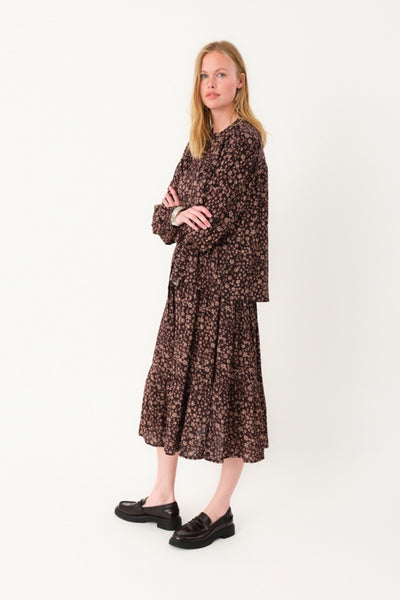 MorningLL Midi Skirt 87 Dark Mokka - 25444-2045 Thumbnail
