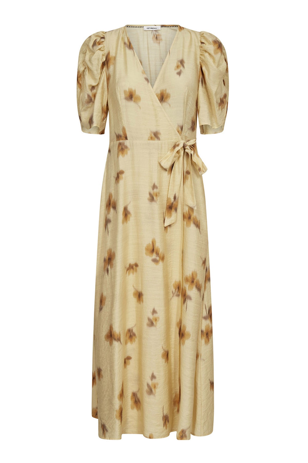 MylaCC Flower Wrap Dress 171-PaleYellow - 46043