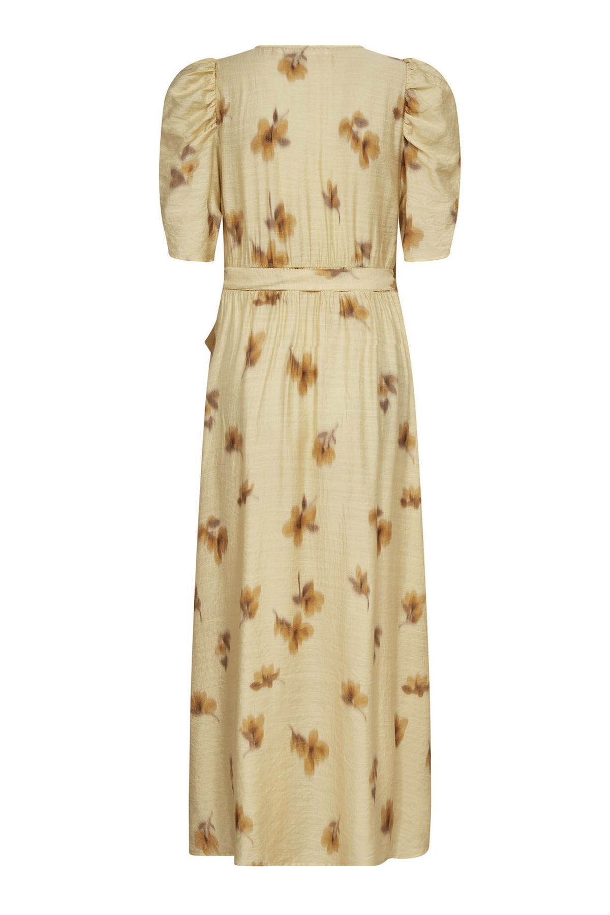 MylaCC Flower Wrap Dress 171-PaleYellow - 46043