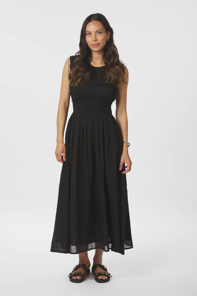 Myrna S Voile Dress Black - 166127 Thumbnail