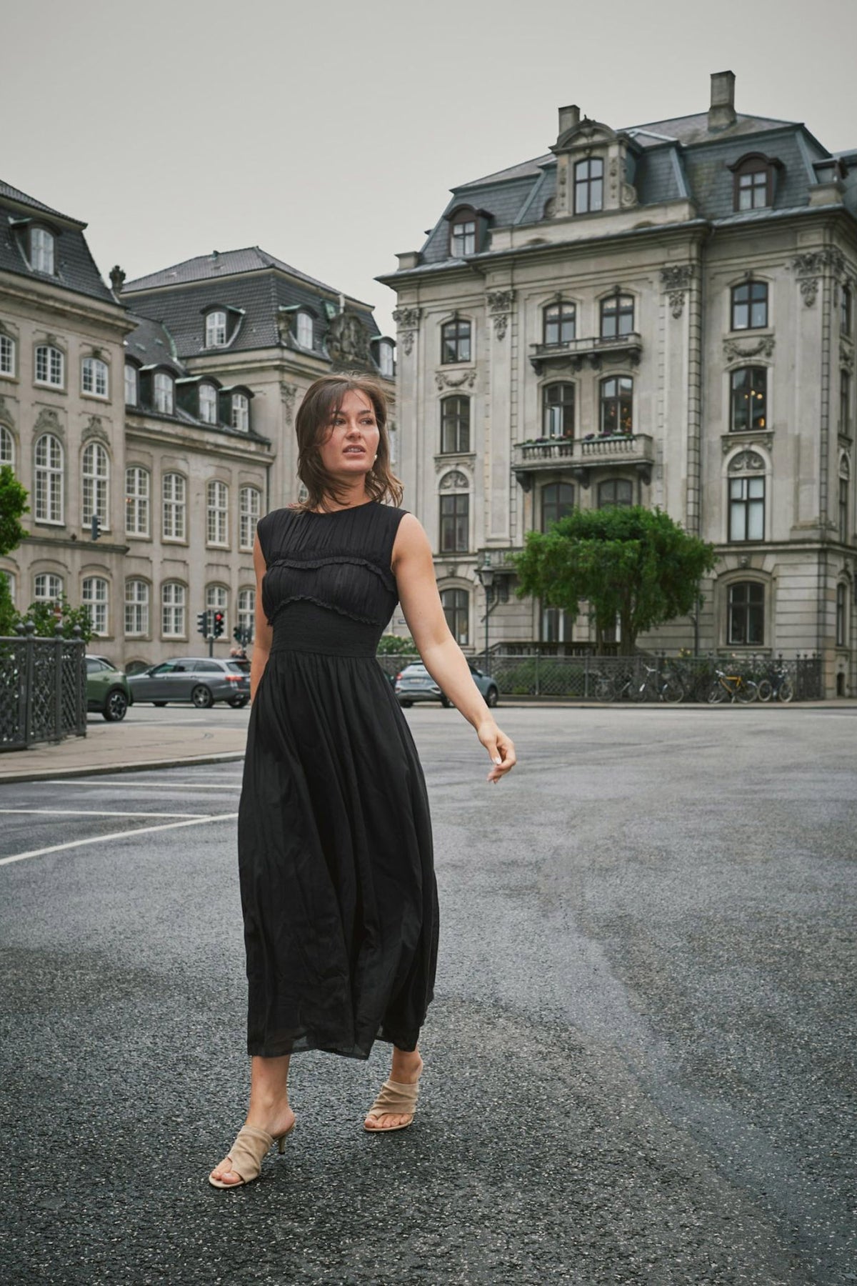 Myrna S Voile Dress Black - 166127