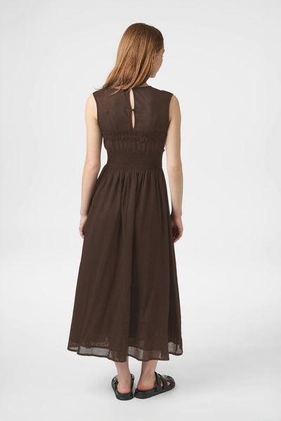 Myrna S Voile Dress Dark brown - 166127 Thumbnail