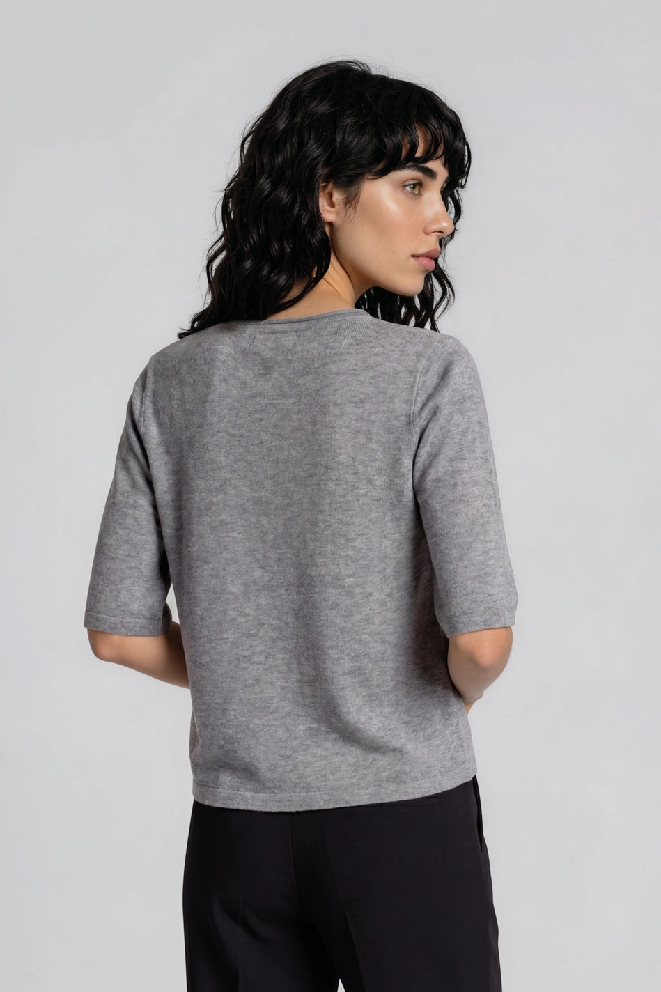 ChalinaBBAndra knit Mid grey mel - BBW4837
