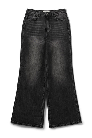 NAPOLISW HIGH WAIST JEANS 1015 Washed black - SNOS718