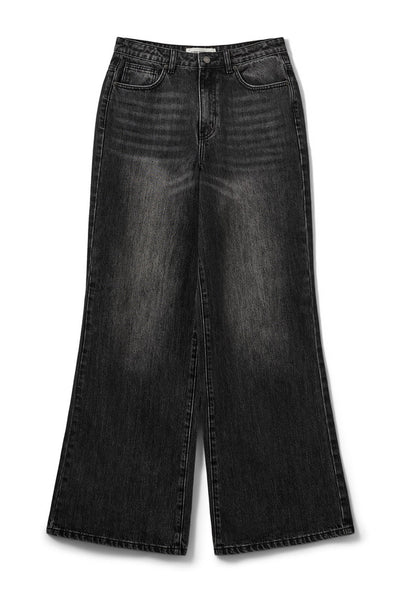NAPOLISW HIGH WAIST JEANS 1015 Washed black - SNOS718 Thumbnail