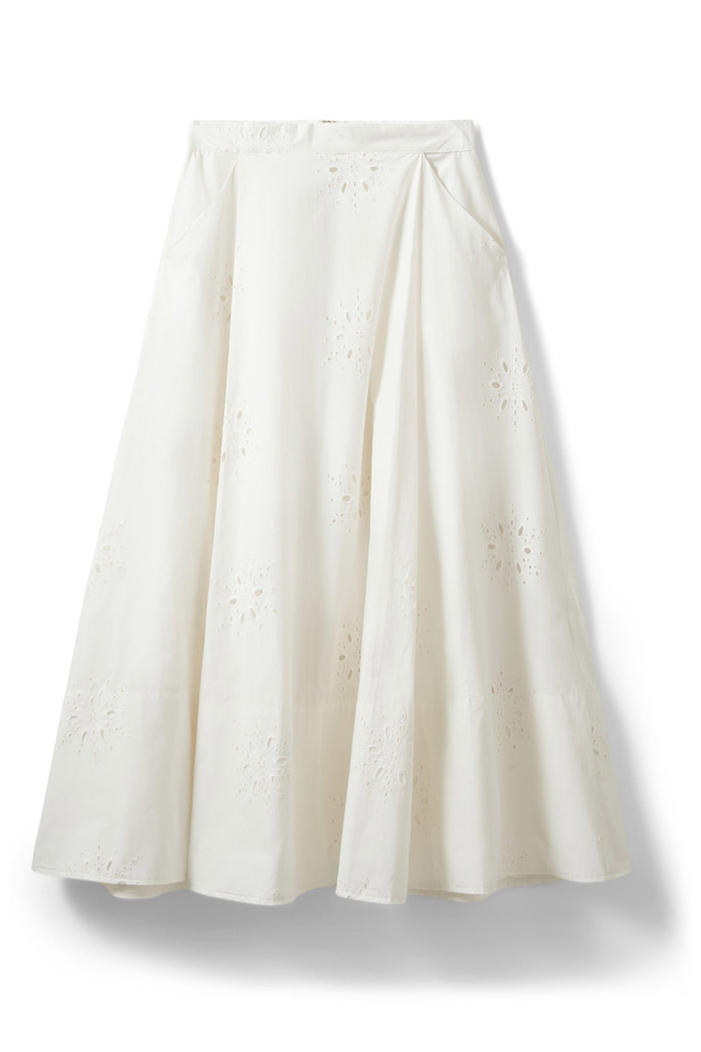 NOORSW BRODERIE ANGLAISE MAXI 0124 Snow white - S262131