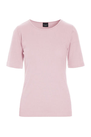 Naibu rib bluse CHALK PINK - 261-4079-5087