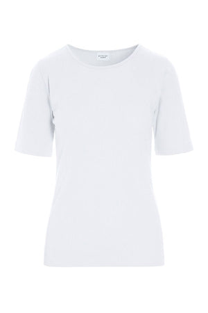 Naibu rib bluse White - 261-4079-5087