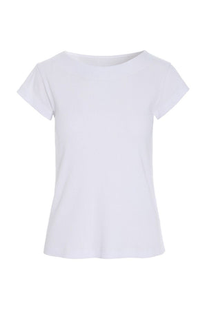 Naibu rib bluse White - 263-4079-5086