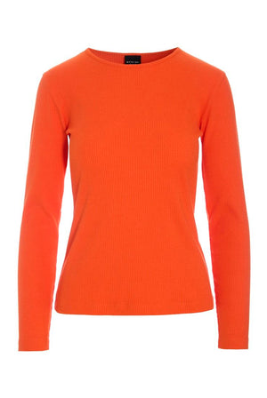 Naibu rib langærmet bluse FIREWORKS - 266-4079-5342