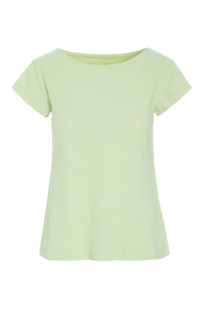 Naibu rib t-shirt LIME CREAM - 261-4079-5086