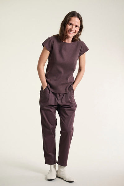 Naibu rib t-shirt RAISIN - 261-4079-5086 Thumbnail