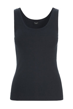 Naibu rib tank top Black - 261-4079-5088