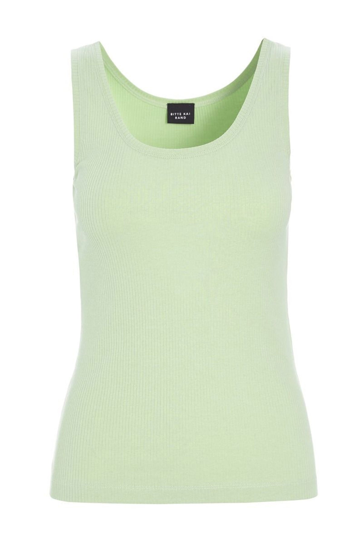 Naibu rib tank top LIME CREAM - 261-4079-5088