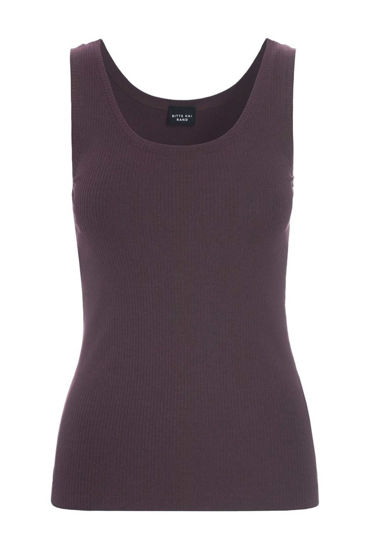 Naibu rib tank top RAISIN - 261-4079-5088