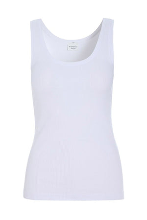 Naibu rib tank top White - 261-4079-5088