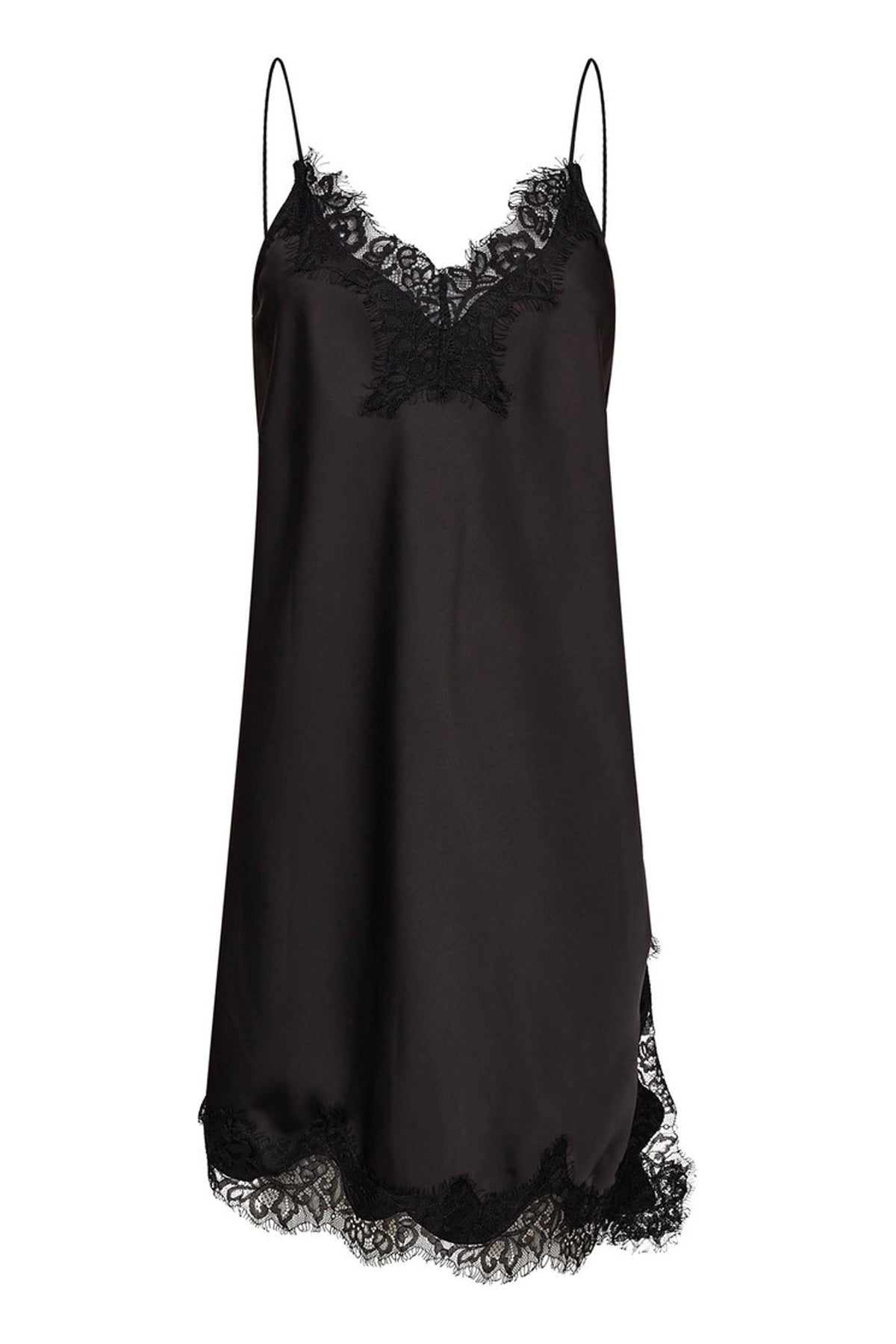 Naomi Asym Lingerie Dress Black - HL10547