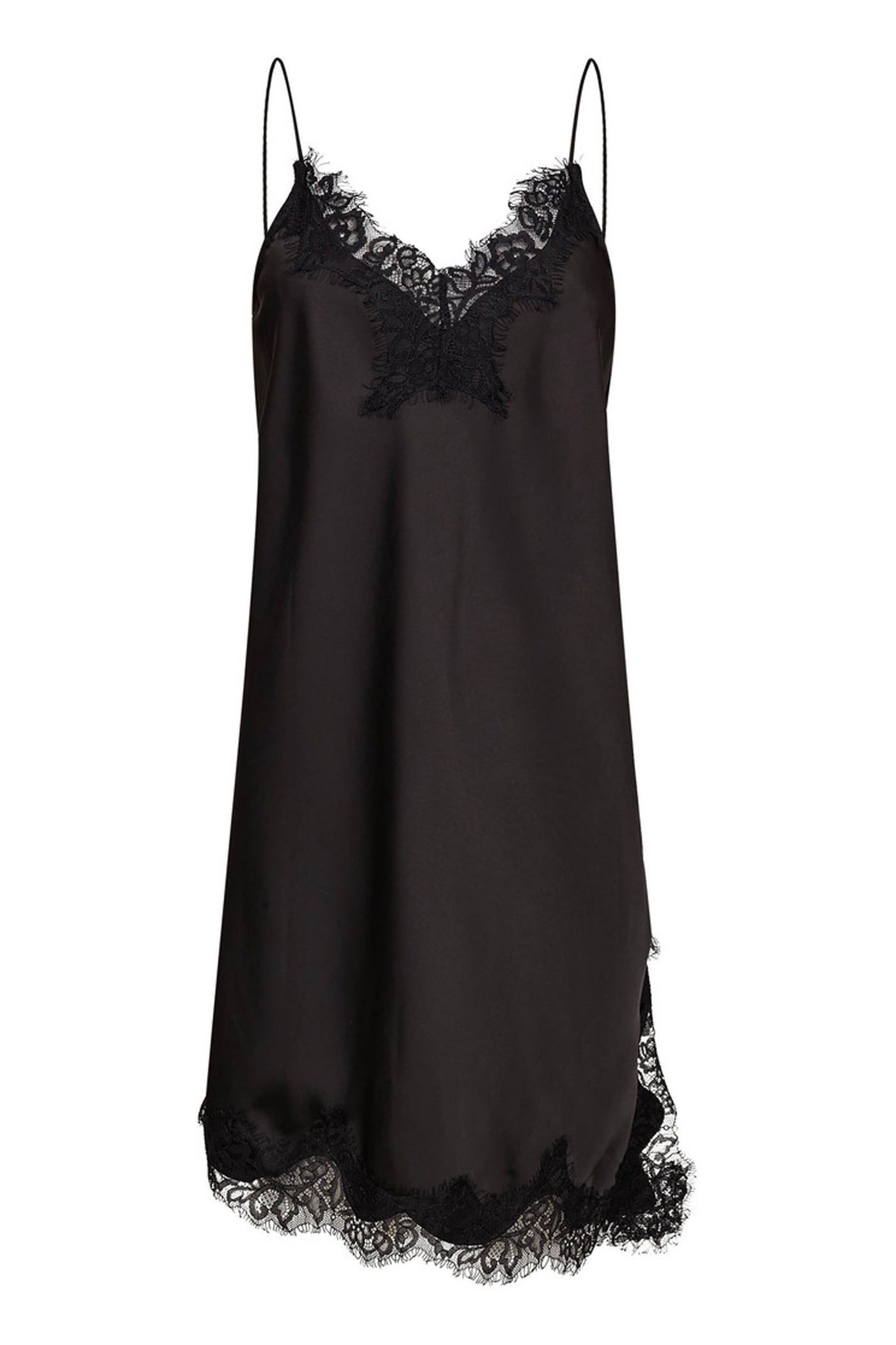 Naomi Asym Lingerie Dress Black - HL10547