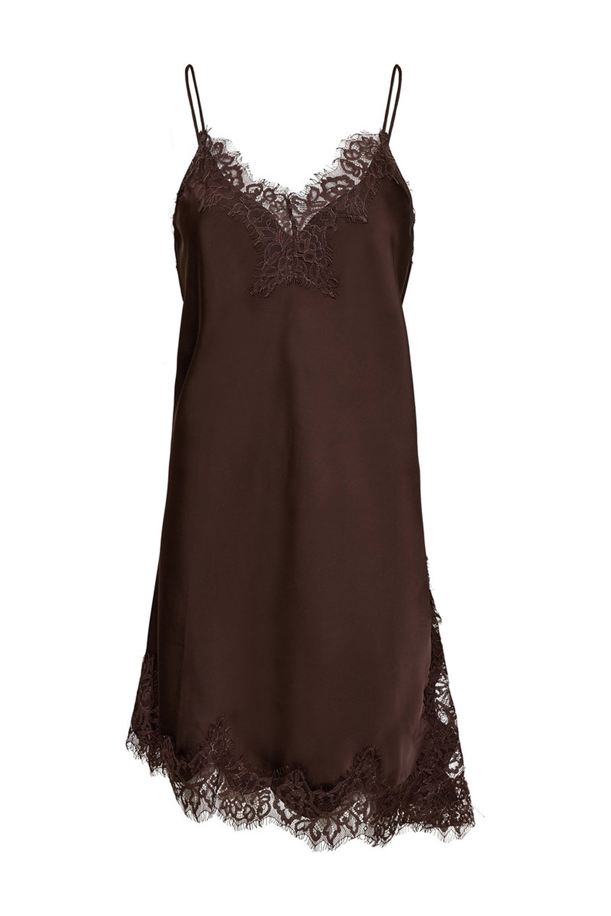 Naomi Asym Lingerie Dress Mocca - HL10547