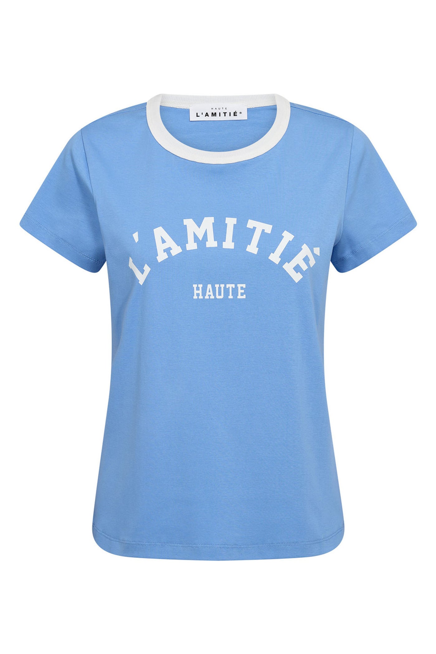 Neckline Logo Tee New Blue/ White Print - HL10006