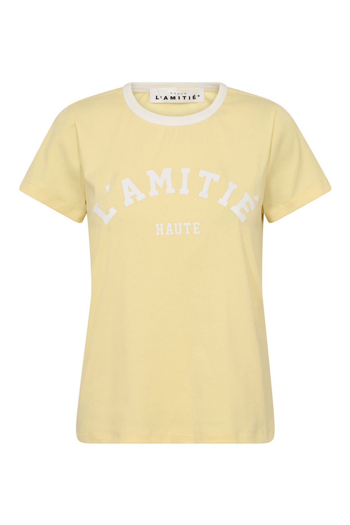 Neckline Logo Tee PALE YELLOW - HL10006