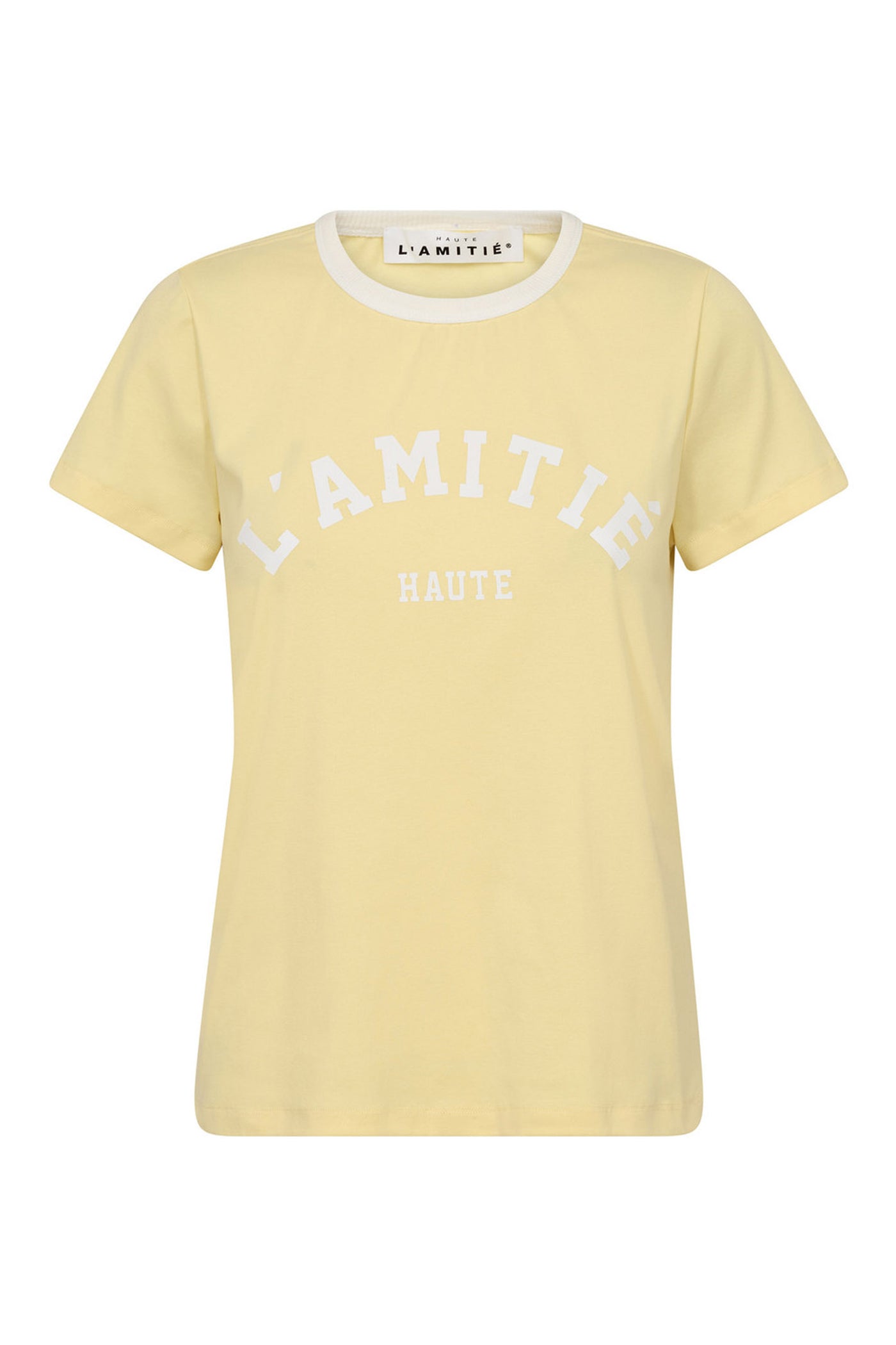 Neckline Logo Tee PALE YELLOW - HL10006