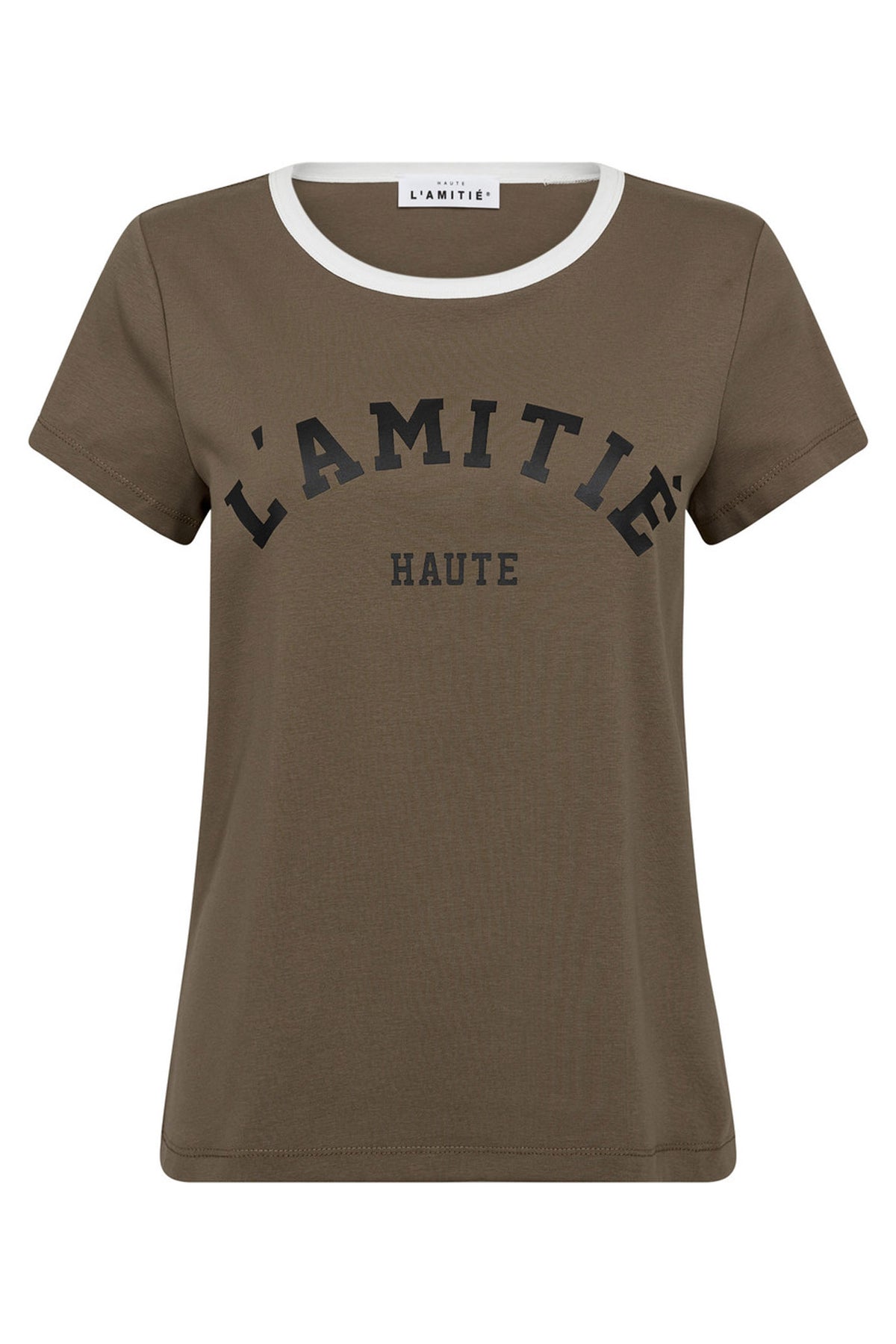 Neckline Logo Tee WALNUT - HL10006