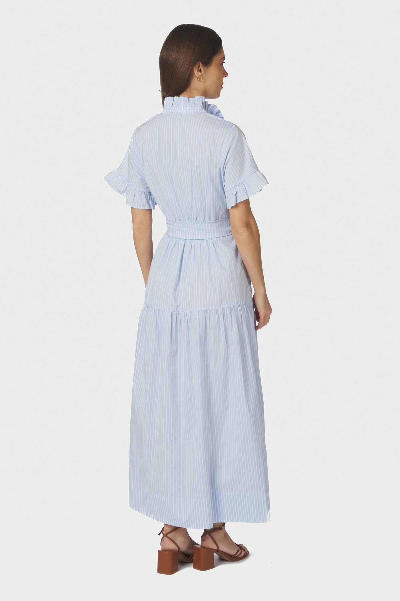 Nellie Soft Stripe Dress Light Blue - 168230