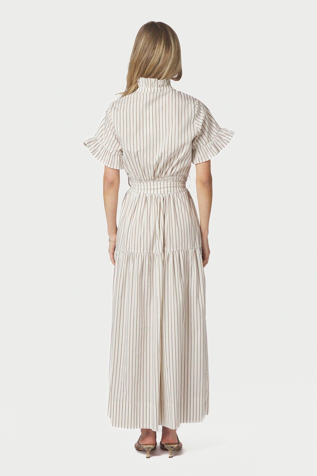 Nellie Wide Stripe Dress IVORY - 168228
