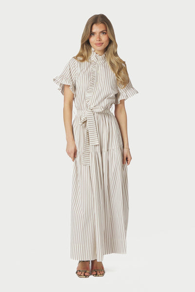 Nellie Wide Stripe Dress IVORY - 168228 Thumbnail