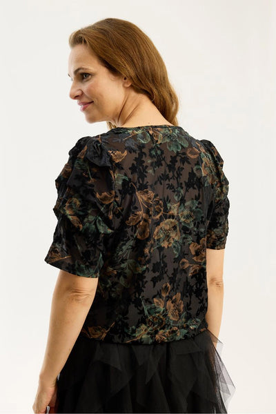Nellie blouse without sliptop Green - 16855 Thumbnail