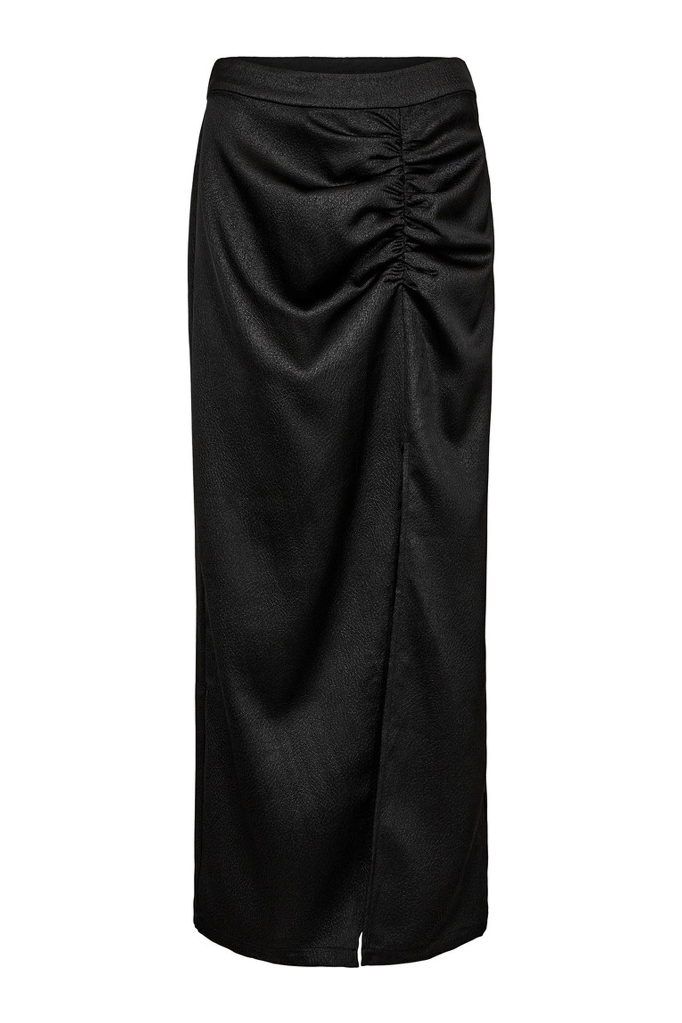 New Chrisse Drape Slit Skirt Black - HL10418