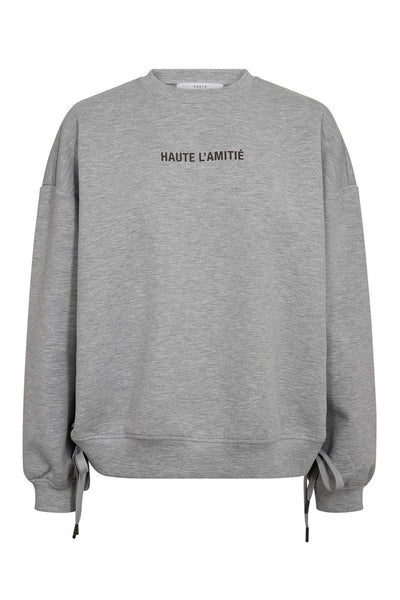 New Studio Tie Sweat Grey Melangé - HL10714 Thumbnail