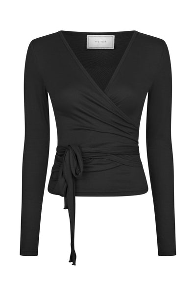 Nia Jersey Wrap Black - 165501 Thumbnail
